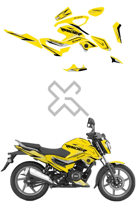 Skystrike Edition Full Body Sticker Compatible with Raider 125 | Raider 125 Sticker Made In Premium Gloss Vinyl With FPF (Fade Protection Film), Water proof, Precut Sticker, Pack Of 1